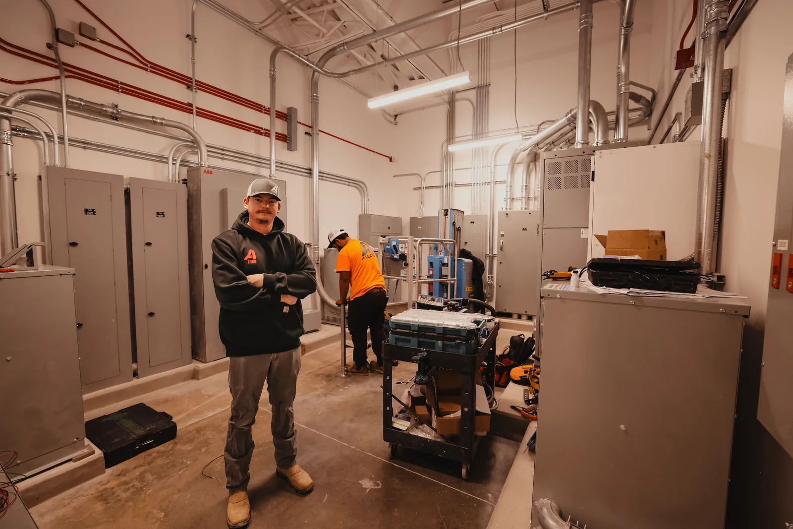 A-1 Electric crew working on the Texas A&M AgriLife High Plains Research and Extension Center project
